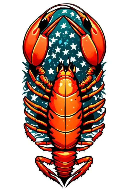 crayfish tattoo design idea