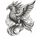 Fire Phoenix tattoo design idea