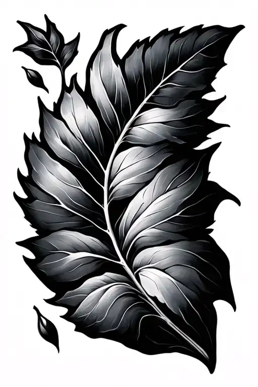 bay leaf tattoo design idea