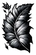 bay leaf tattoo design idea