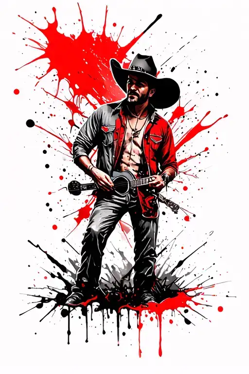 Gay cowboy tattoo design idea