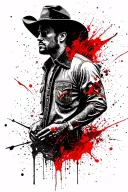 Gay cowboy tattoo design idea