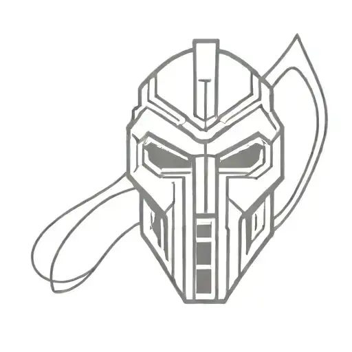 mf doom mask tattoo design idea