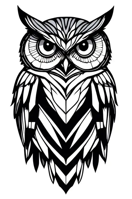 Owl tattoo design idea
