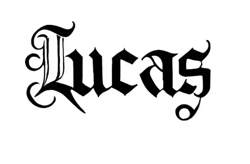"Lucas " tattoo design idea