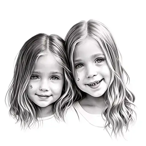 3 Daughters tattoo design idea