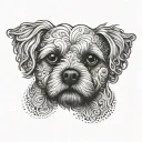 Maltese dog tattoo design idea