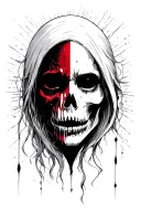 depression dark side tattoo design idea