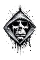 depression dark side tattoo design idea