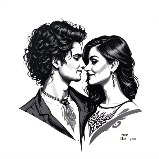 couples tattoo that incorporates the song love me like you do by Ellie Goulding  tattoo design idea