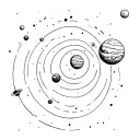 Solar system planets tattoo design idea