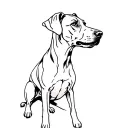Weimaraner Dog tattoo design idea