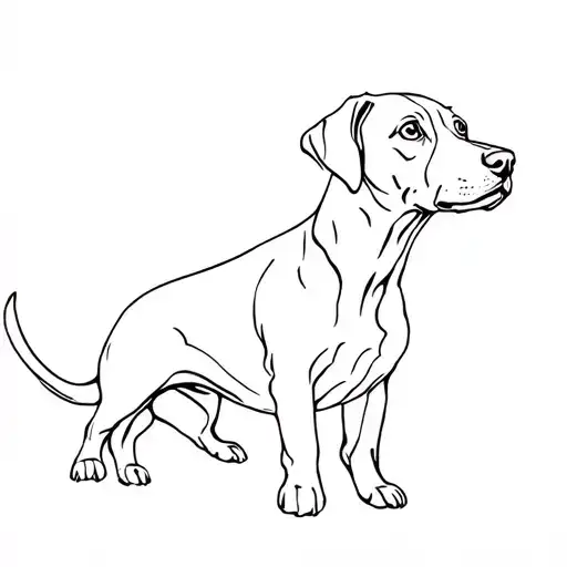 Weimaraner Dog tattoo design idea