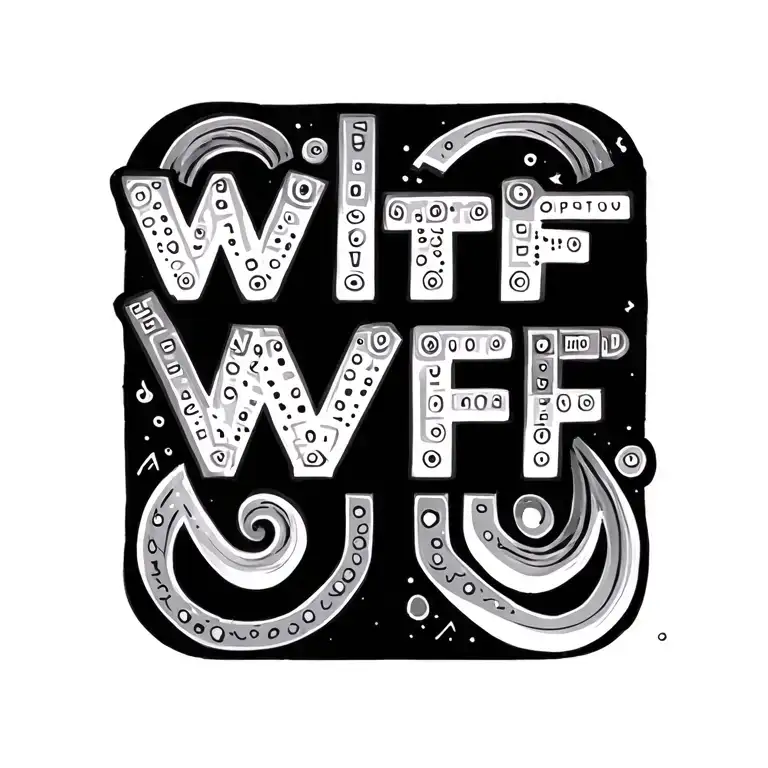 morse code WTF tattoo design idea