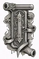 razor blade tattoo design idea