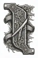 razor blade tattoo design idea