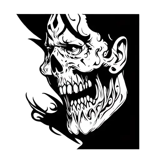 russian badass baddie tattoo design idea