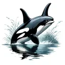 orcas  tattoo design idea