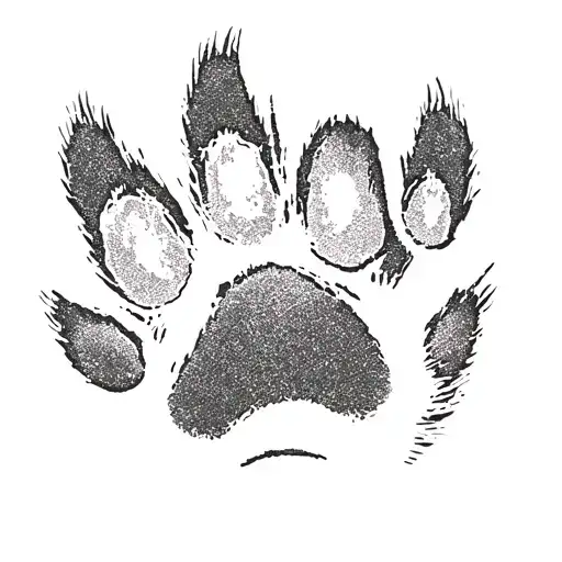 a cat's paw print tattoo design idea