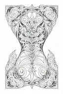 patch work back tattoo tattoo design idea