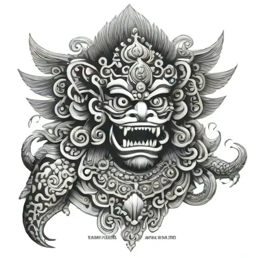 Balinese Barong tattoo design idea