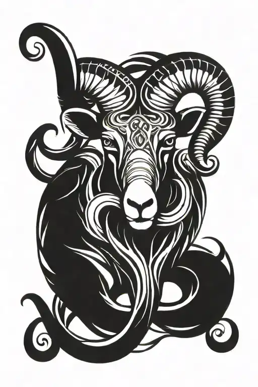 aries ram tattoo design idea
