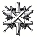 Jerusalem cross tattoo design idea