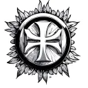 Jerusalem cross tattoo design idea