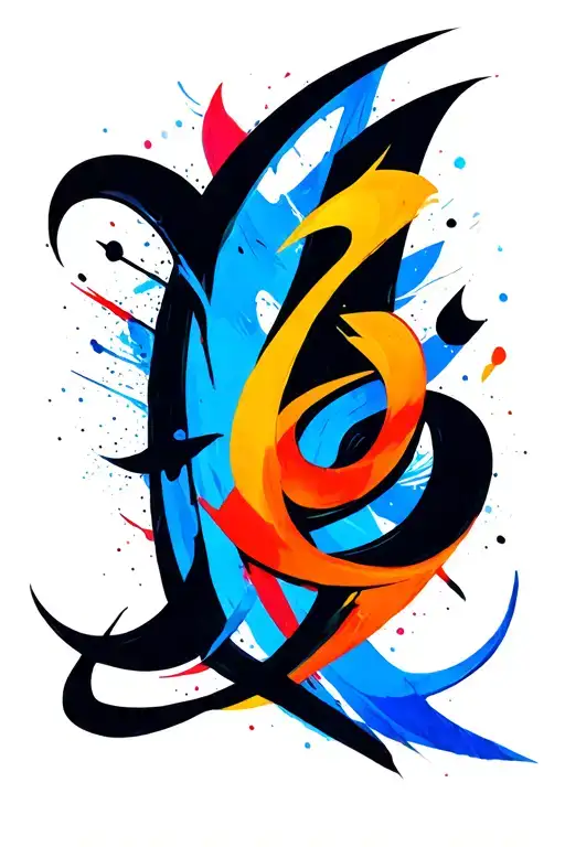 arabic tattoo design idea