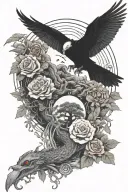 pyramideyeball,dragon,roses,tree of life,waterfall,moon,whale,nasty,raven, snakes,earth,mushrooms,marijuana  tattoo design idea