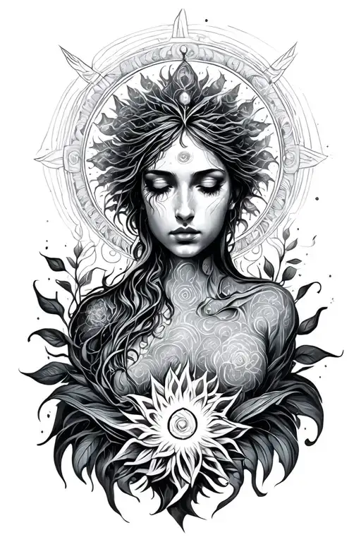 self-knowledge. expansion of consciousness spirituality tattoo design idea