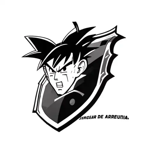 goku dragon ball, michael jordan 1 and fbc shield melgar de arequipa tattoo design idea