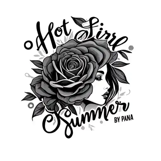 "Hot Girl Summer by Panja" rose tattoo design idea