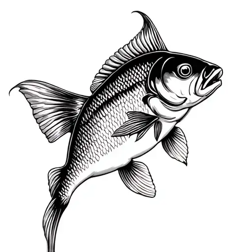 carp fish tattoo design idea