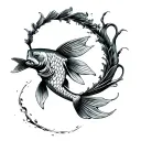 carp fish tattoo design idea