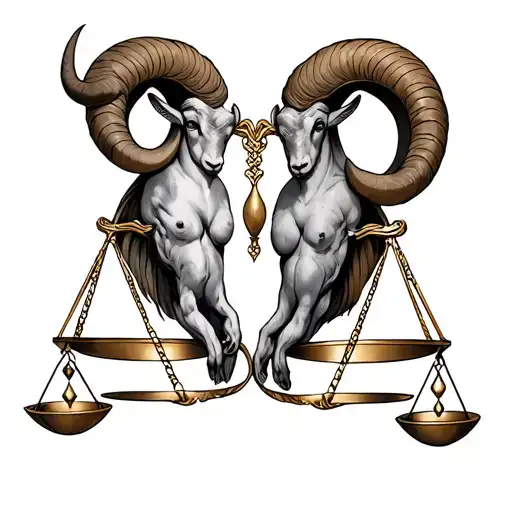 Libra And Aries tattoo design idea