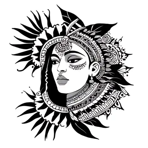 resembles Ethiopian culture but modern interpretation tattoo design idea