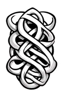 Celtic knot intertwined tattoo design idea