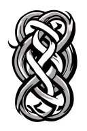 Celtic knot intertwined tattoo design idea