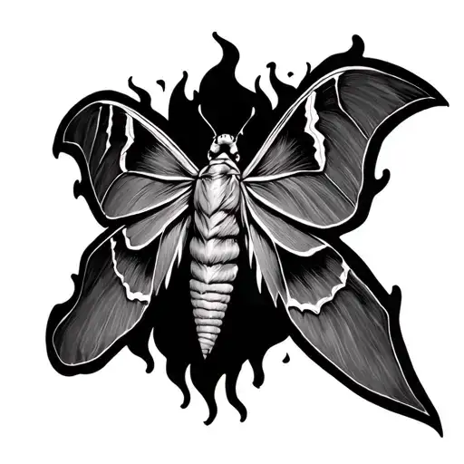 Moth To A Flame tattoo design idea