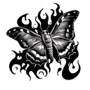 Moth To A Flame tattoo design idea