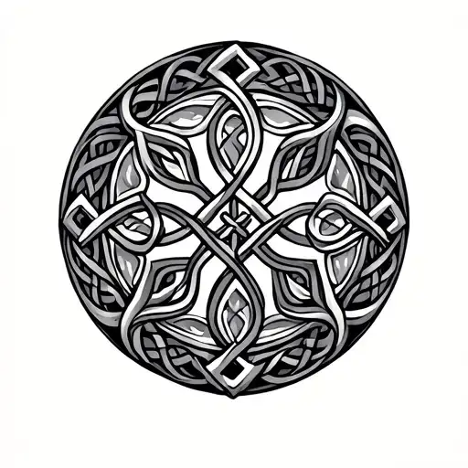 Camino de Santiago Celtic Pattern tattoo design idea