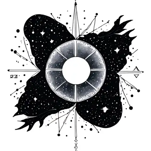 Gemini zodiac constellation tattoo design idea