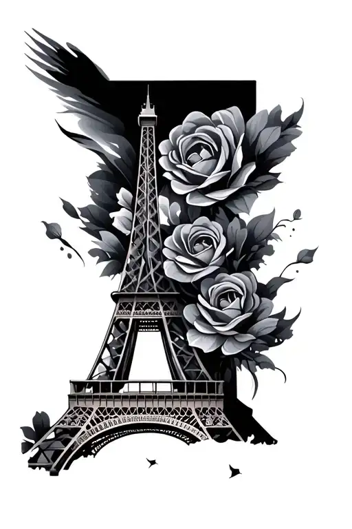 Eiffel Tower tattoo design idea