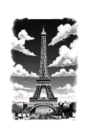 Eiffel Tower tattoo design idea