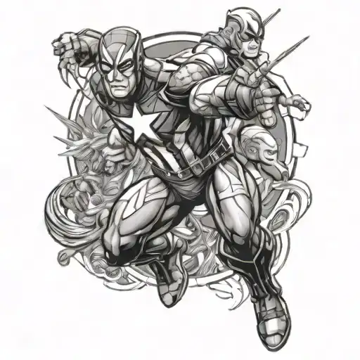 marvel comics tattoo design idea