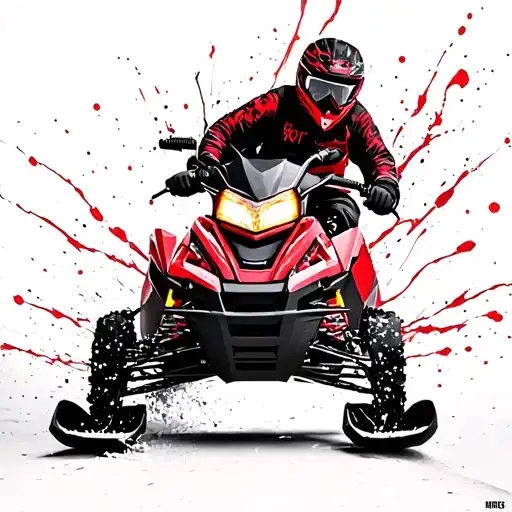 Snowmobile snowboarding motocos ATV tattoo design idea
