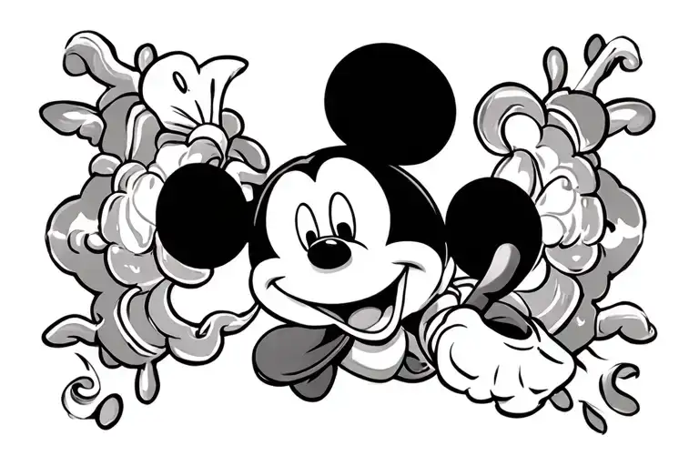 mickey mouse tattoo design idea