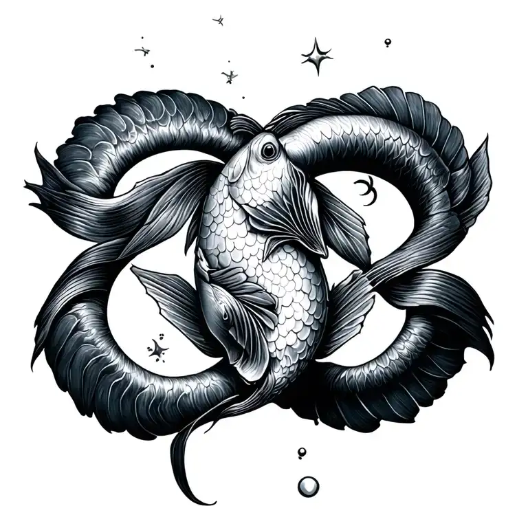 Pisces And Cancer tattoo design idea