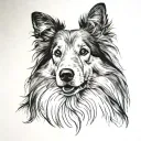 Sheltie tattoo design idea